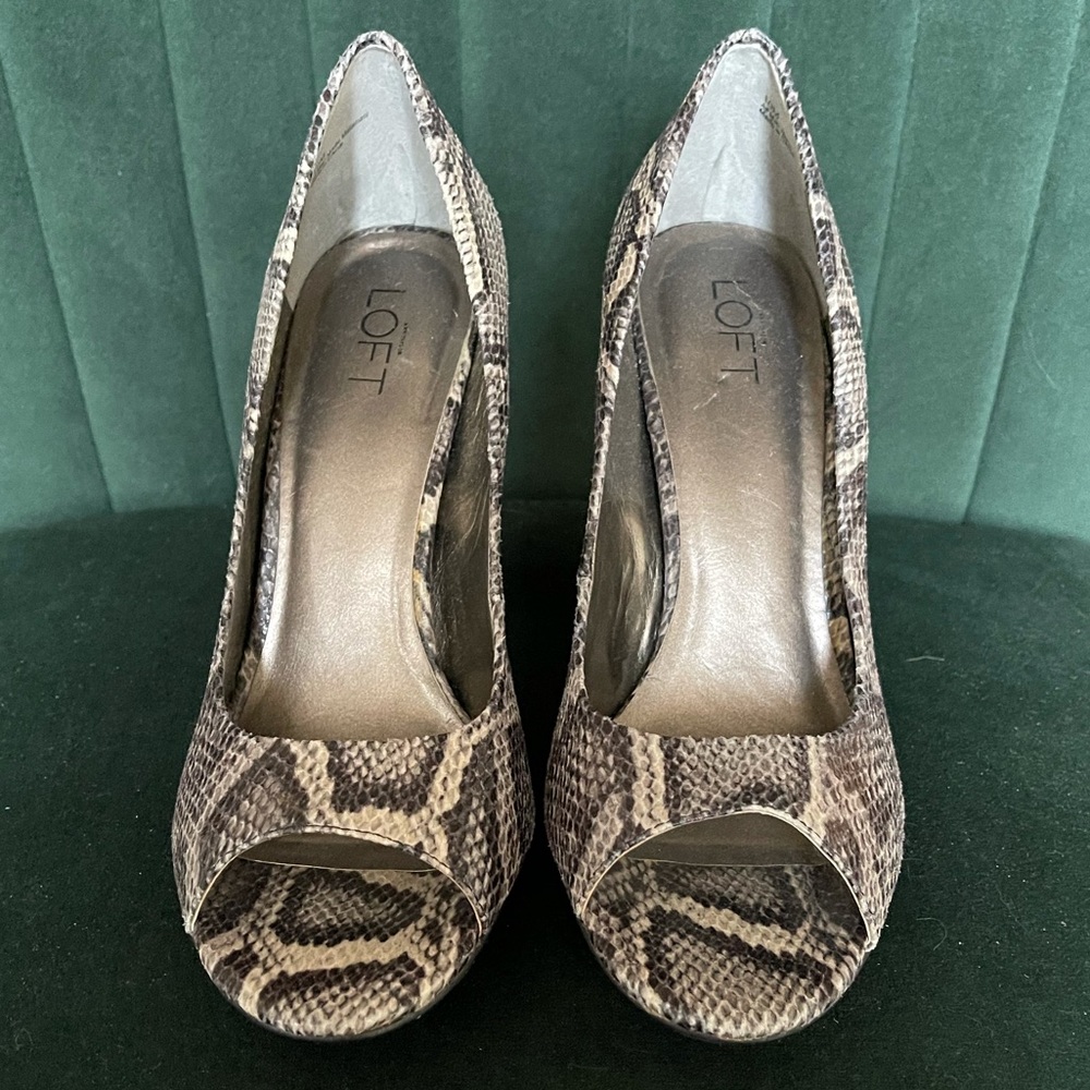 LOFT Snakeskin Pumps